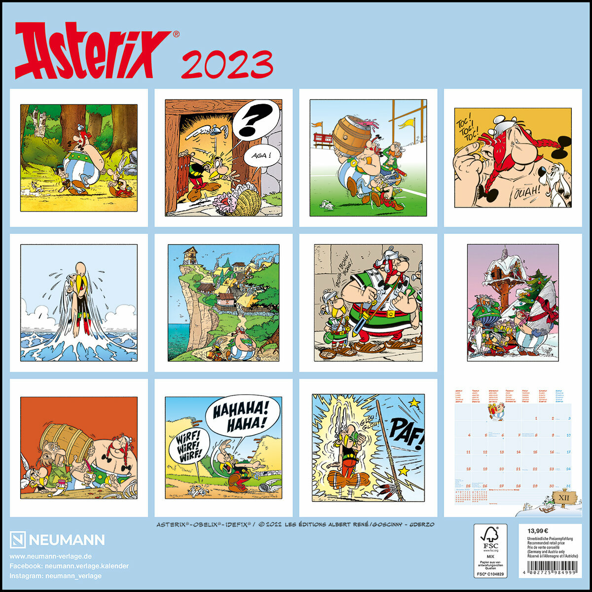 calendrier Astérix 2023