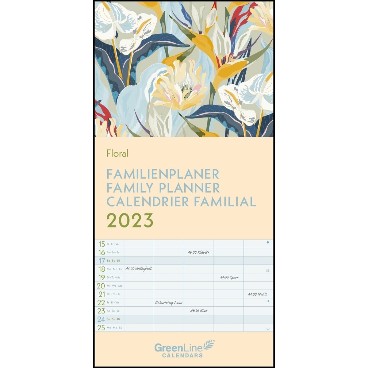 Calendrier Famille 2023 Calendrier Familial 2023 Eco-Responsable Floral Calendrier Famille 2023 Calendrier Familial 2023 Eco-Responsable Floral