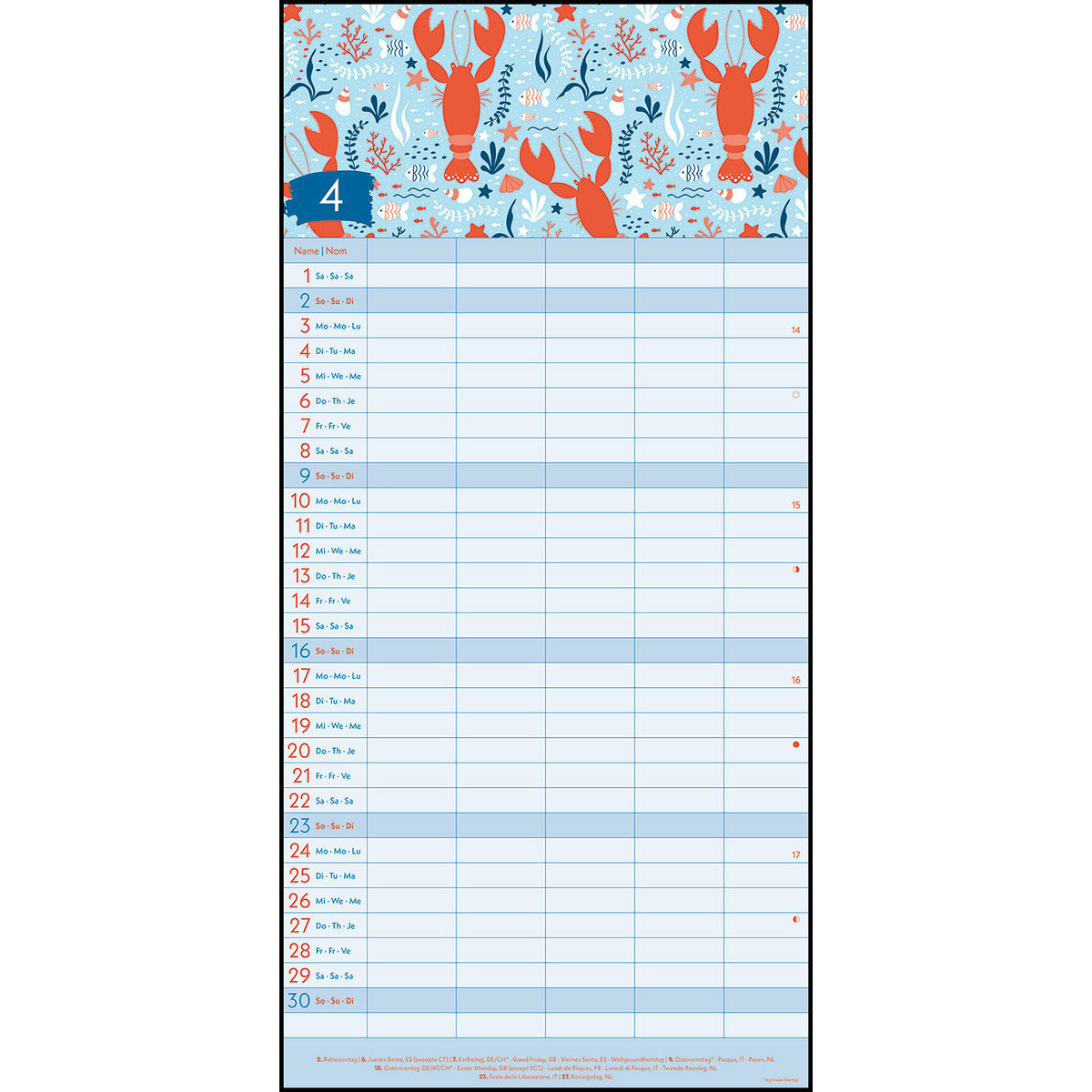 Calendrier familial 2023 Eco-responsable Good Vibes