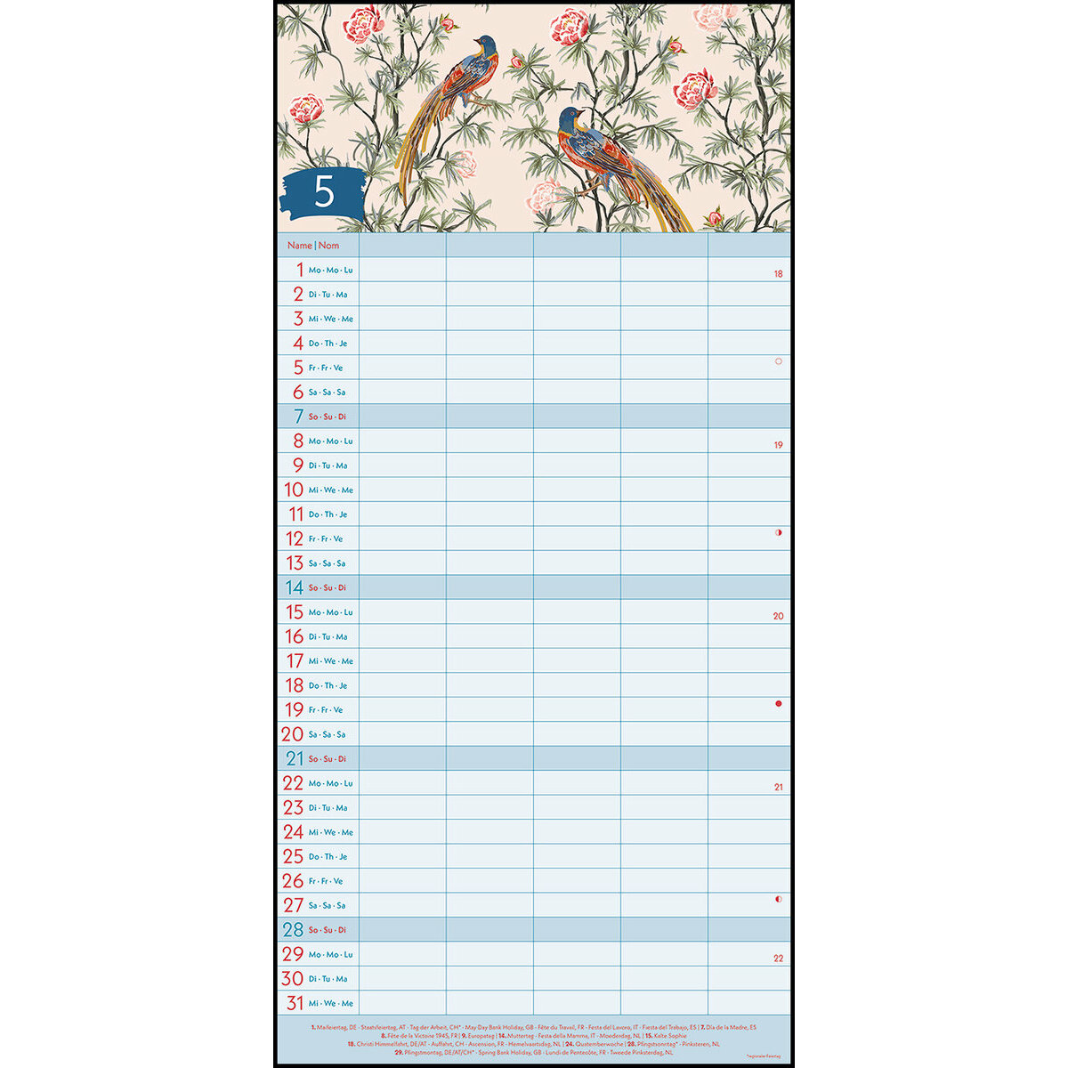 Calendrier familial 2023 Eco-responsable Jungle