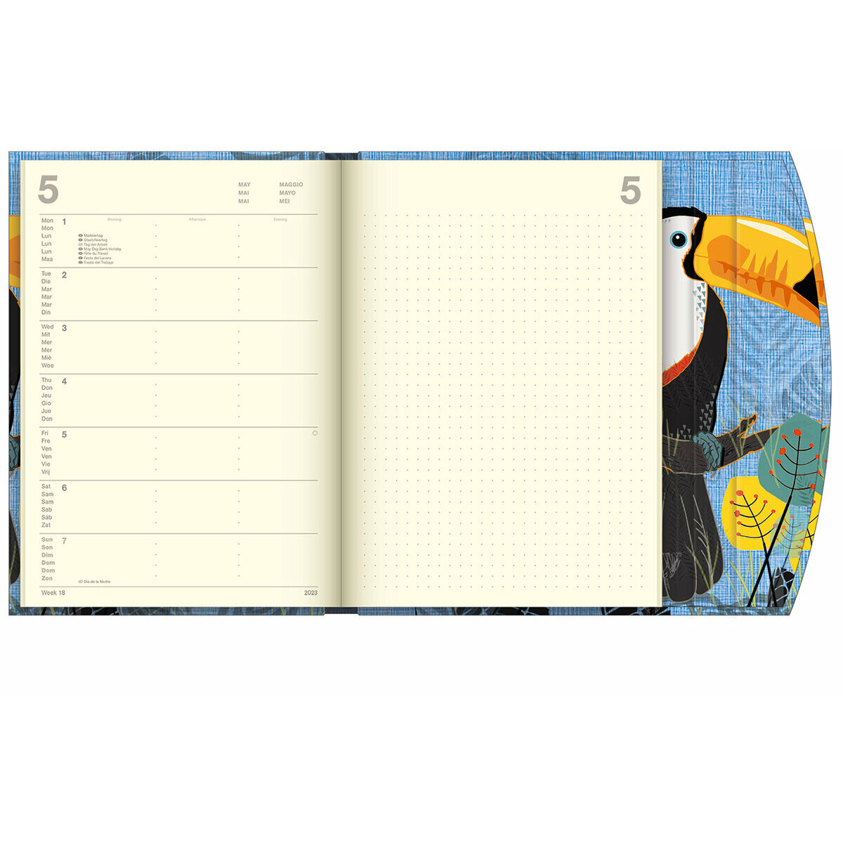 AGENDA MAGNETIQUE OISEAUX Toucan 2023