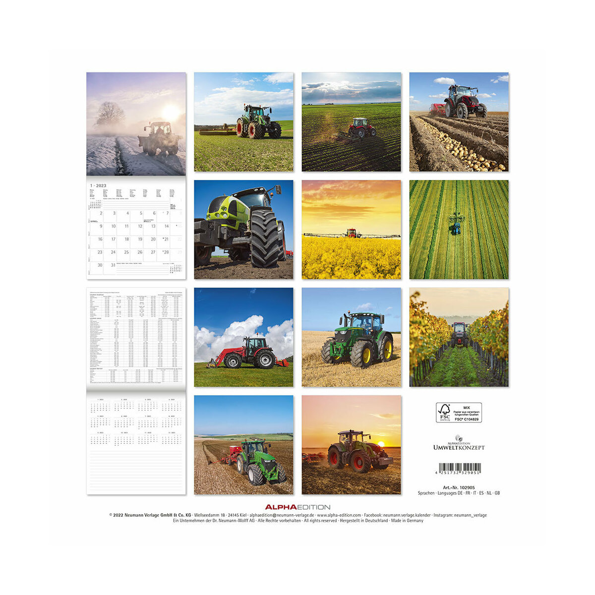 Calendrier 2023 Tracteur