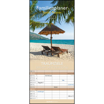 Calendrier familial 2023 Ile tropicale