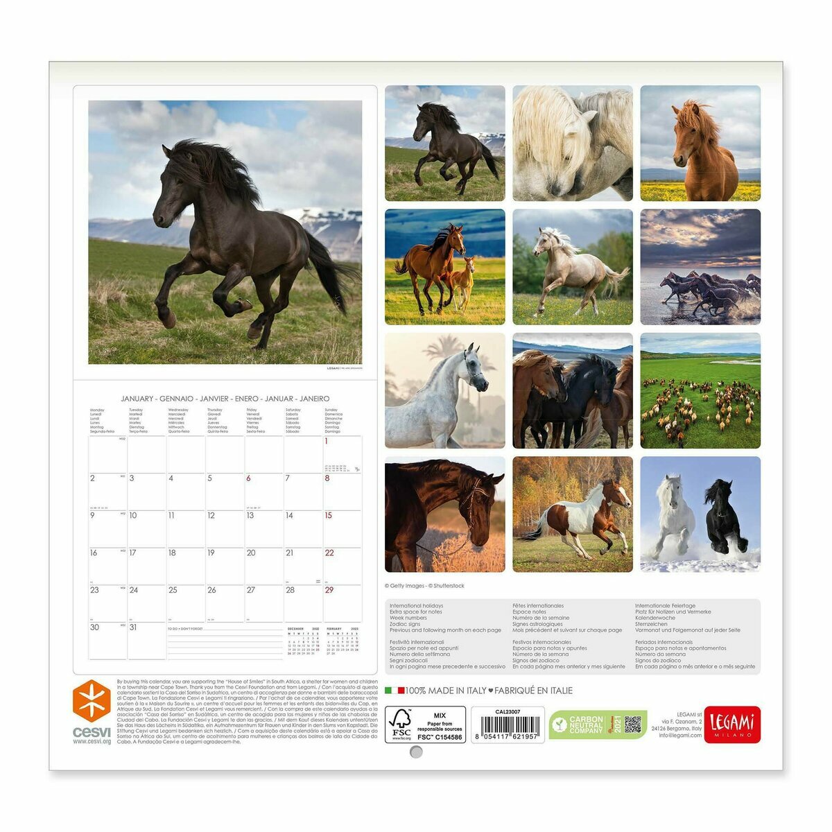 Calendrier 2023 Chevaux