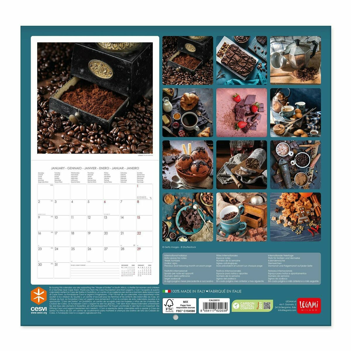 Calendrier 2023 Café et chocolat