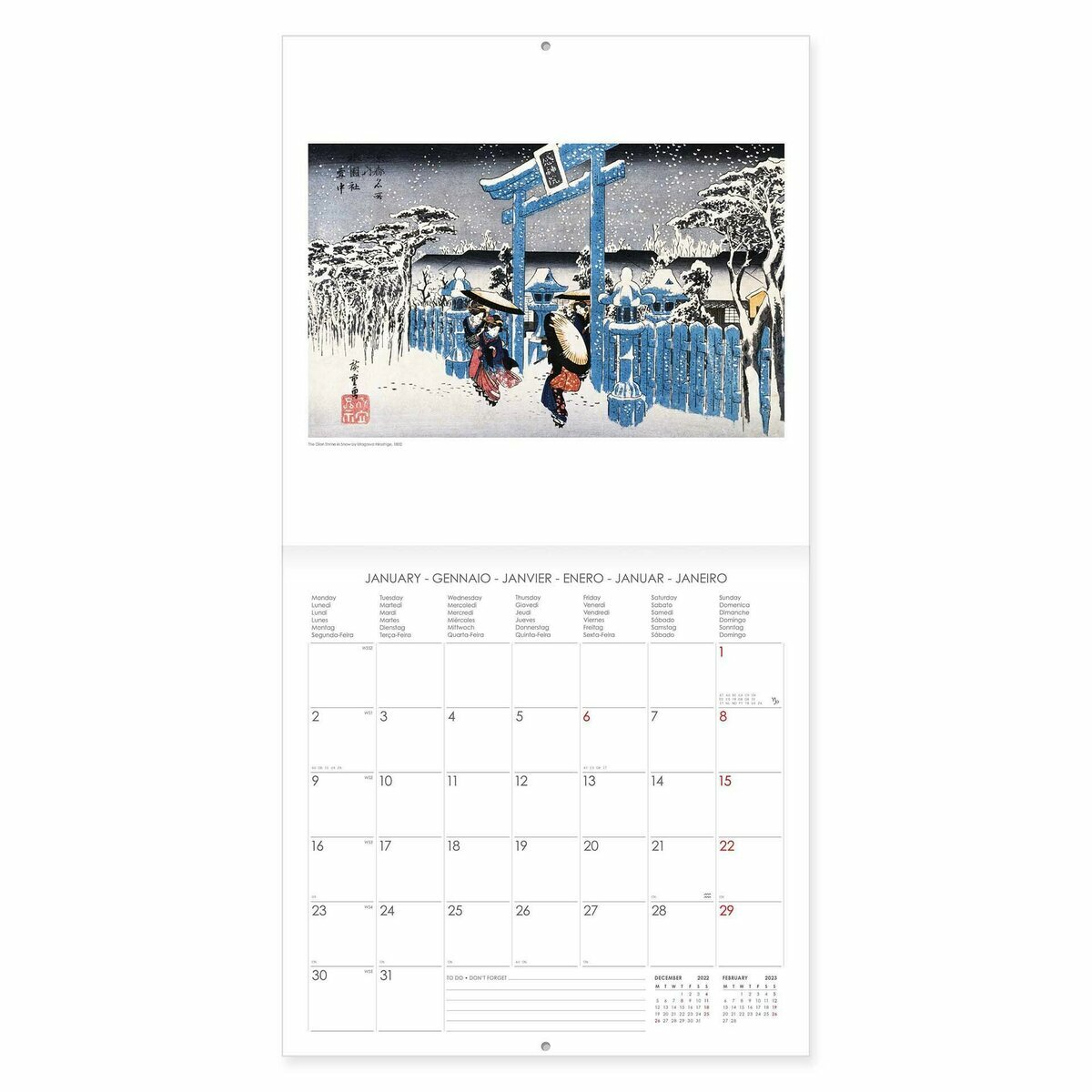 Calendrier 2023 Art japonais