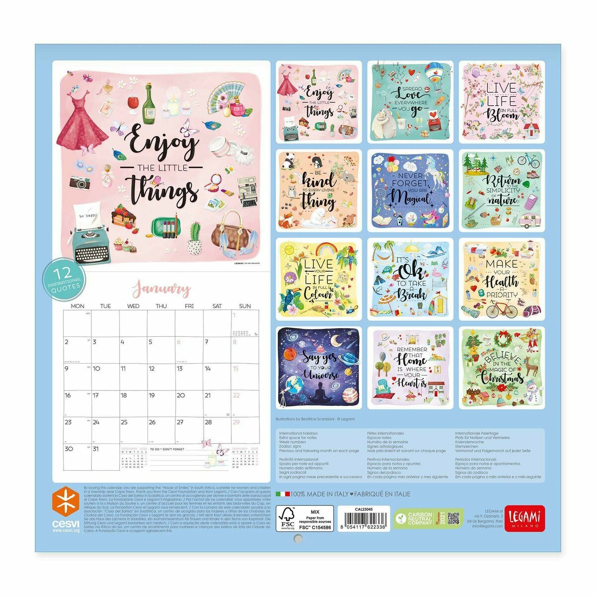 Calendrier 2023 Citation positive