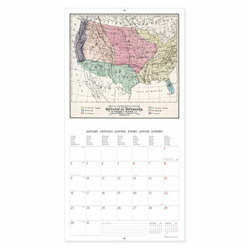 Calendrier 2023 Carte antique retro Calendrier 2023 Carte antique retro