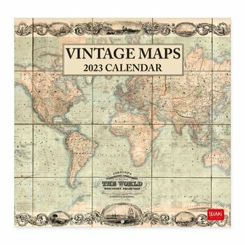 Calendrier 2023 Carte antique retro Calendrier 2023 Carte antique retro