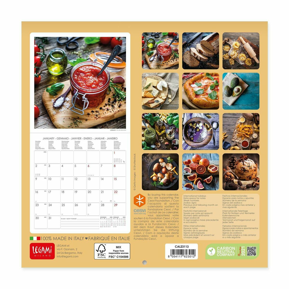 Mini Calendrier 2023 Cuisine