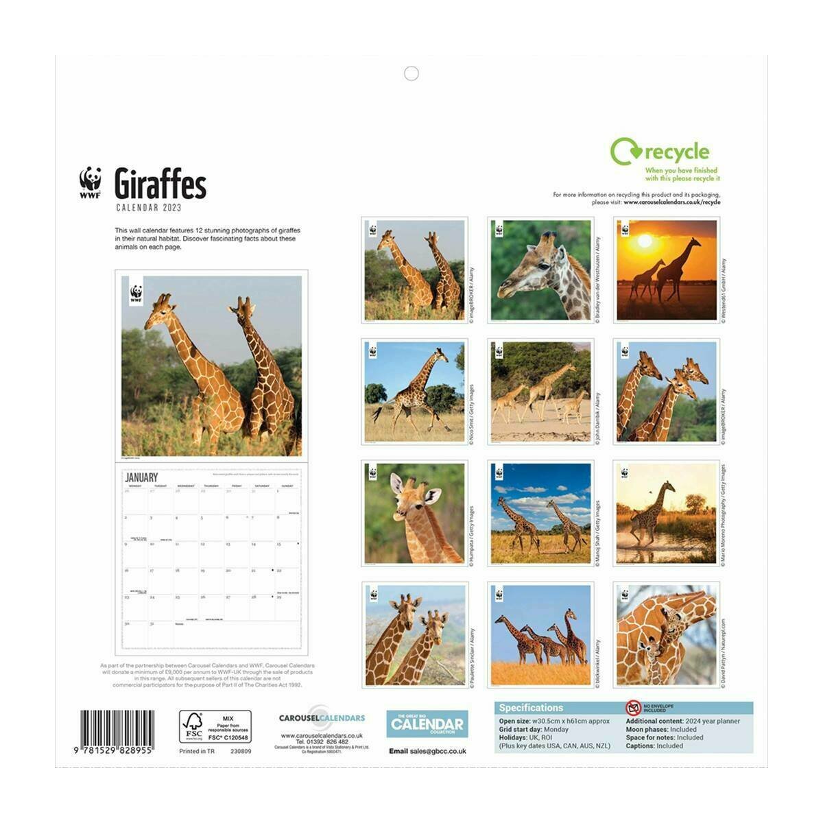 Calendrier 2023 Girafe National Geographic