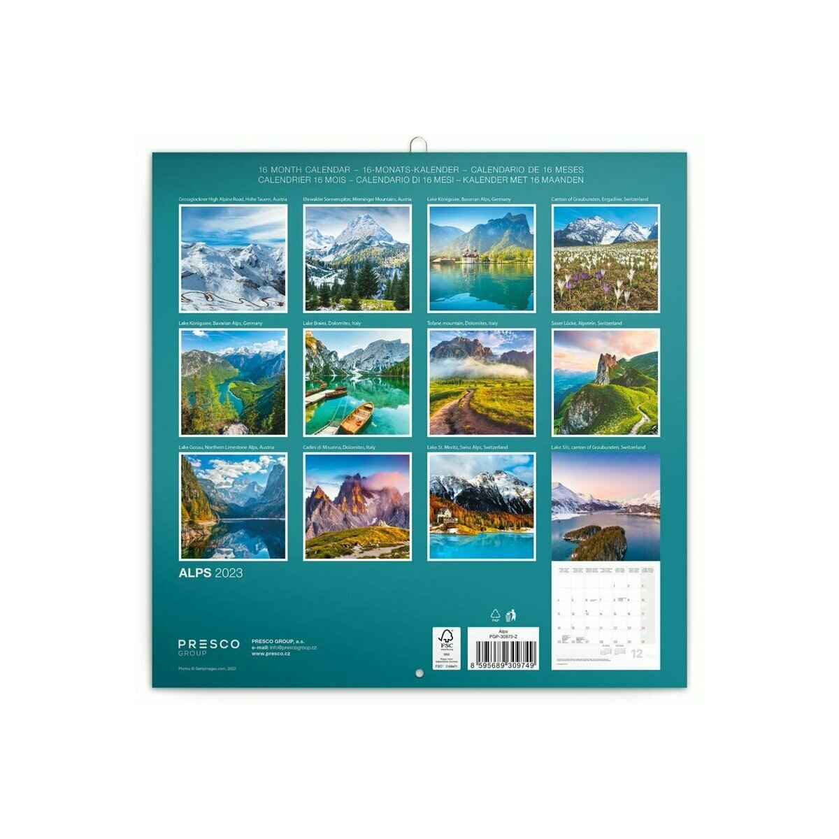 Calendrier 2023 Montagne Les Alpes