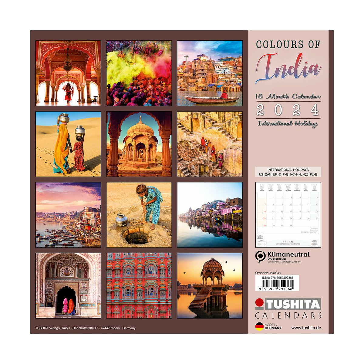Calendrier 2025 Inde