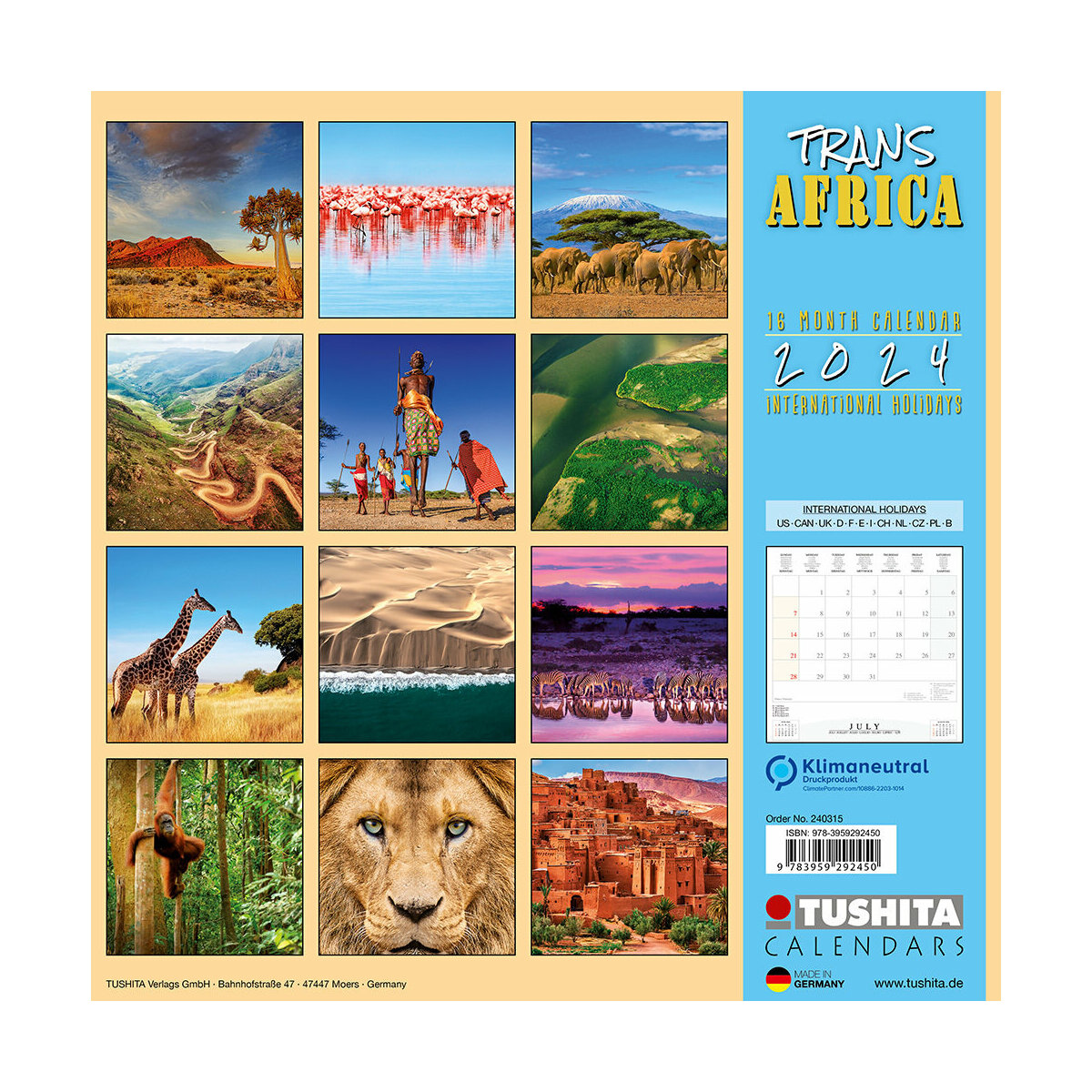 Calendrier 2024 Afrique