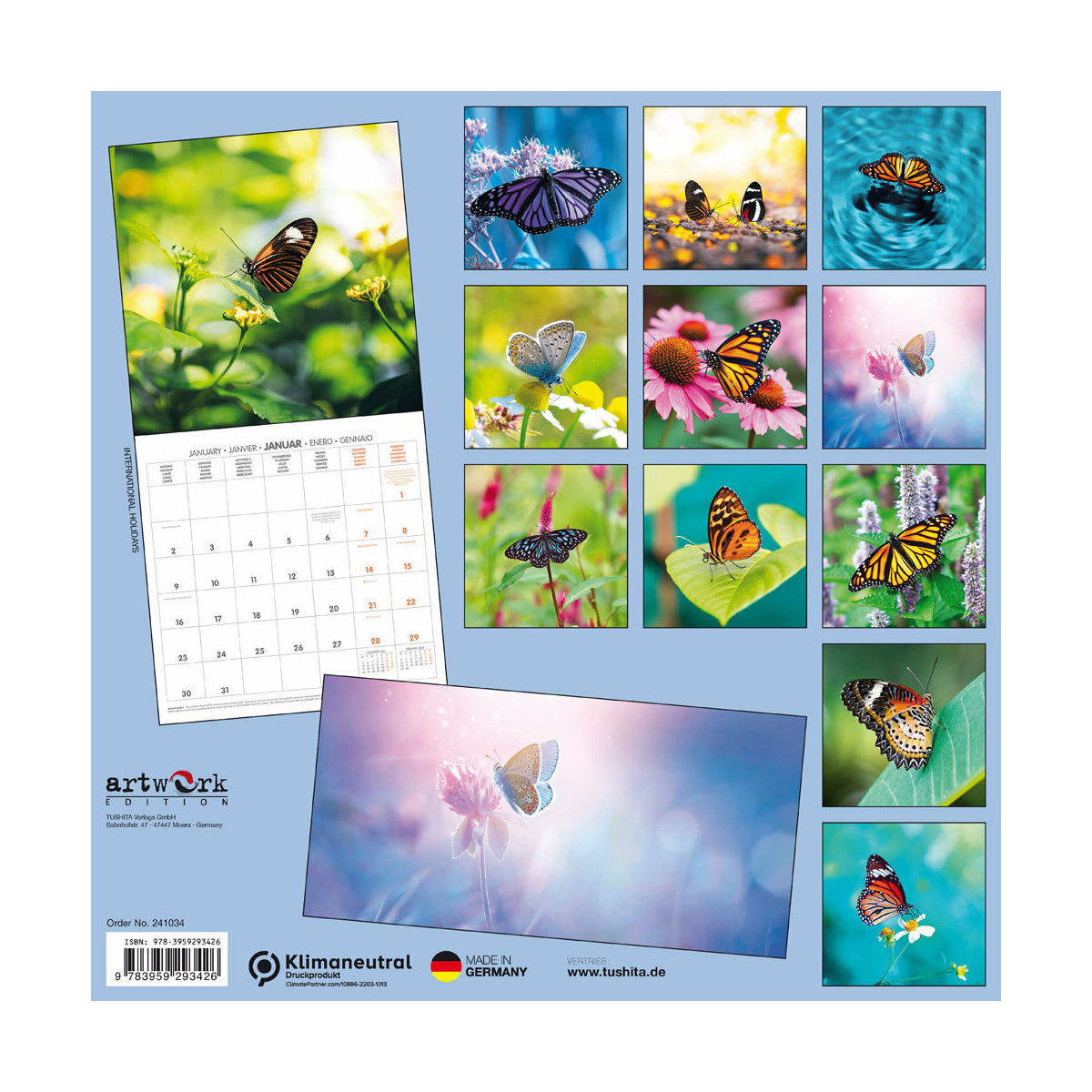 Calendrier 2024 Papillon AVEC POSTER OFFERT