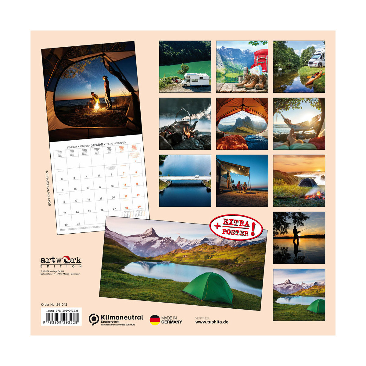 Calendrier 2024 Camping AVEC POSTER OFFERT