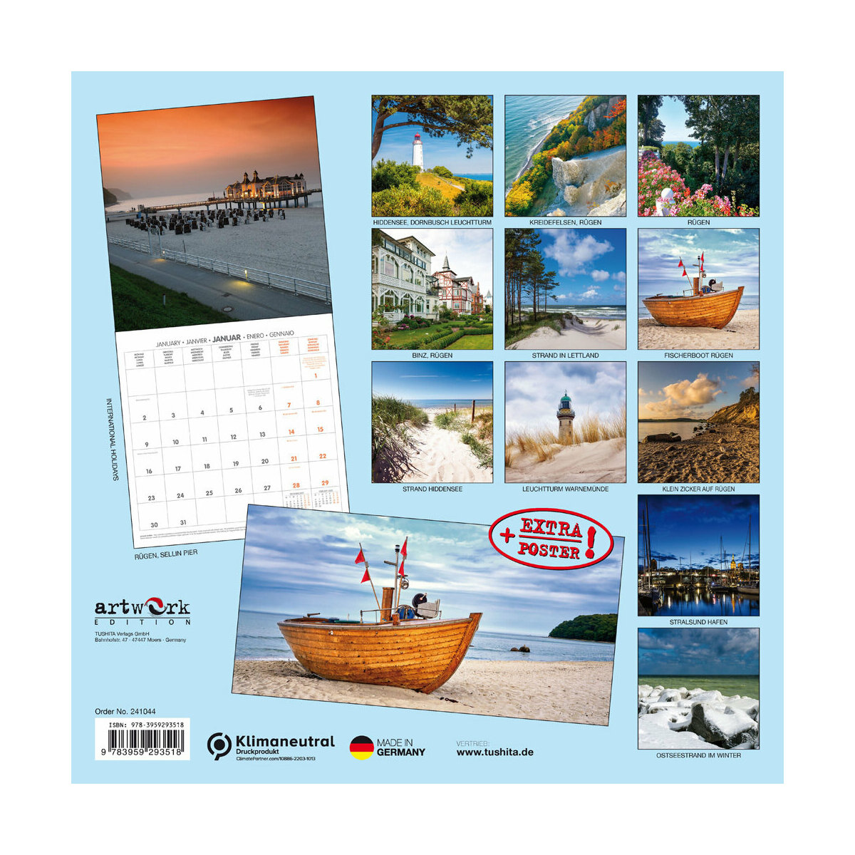 Calendrier 2024 Mer Baltique AVEC POSTER OFFERT