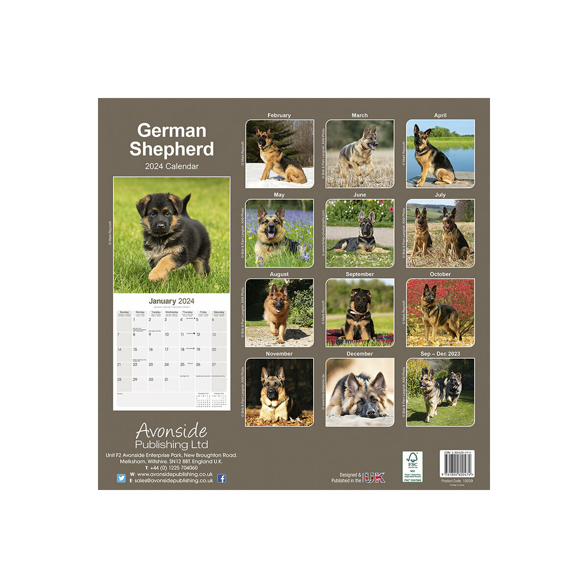 calendrier Berger allemand 2024