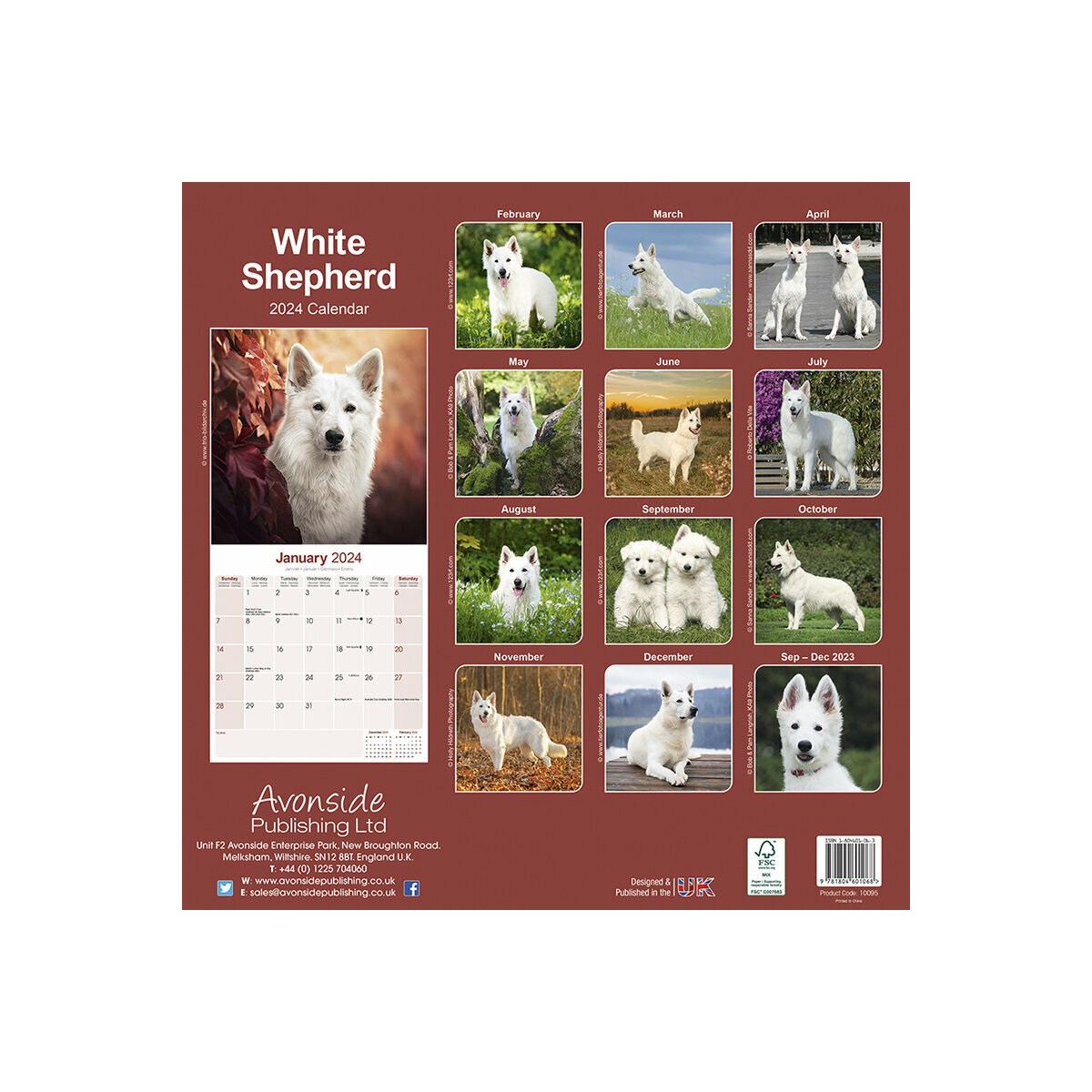 calendrier Berger blanc suisse 2024