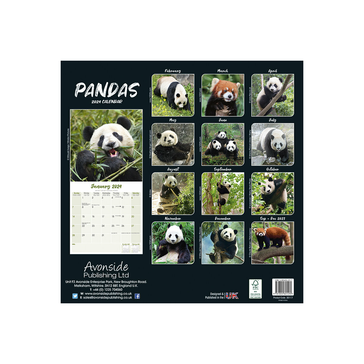 Calendrier 2024 Panda