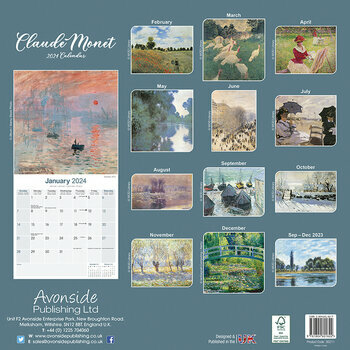 Calendrier 2024 Claude Monet Calendrier 2024 Claude Monet