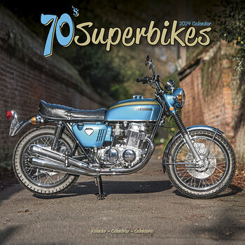 Calendrier 2024 Motos années 70 Calendrier 2024 Motos années 70