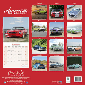 Calendrier 2024 Voiture américaine Calendrier 2024 Voiture américaine