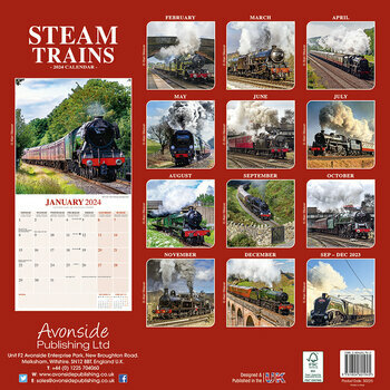 Calendrier 2024 Train à vapeur Calendrier 2024 Train à vapeur
