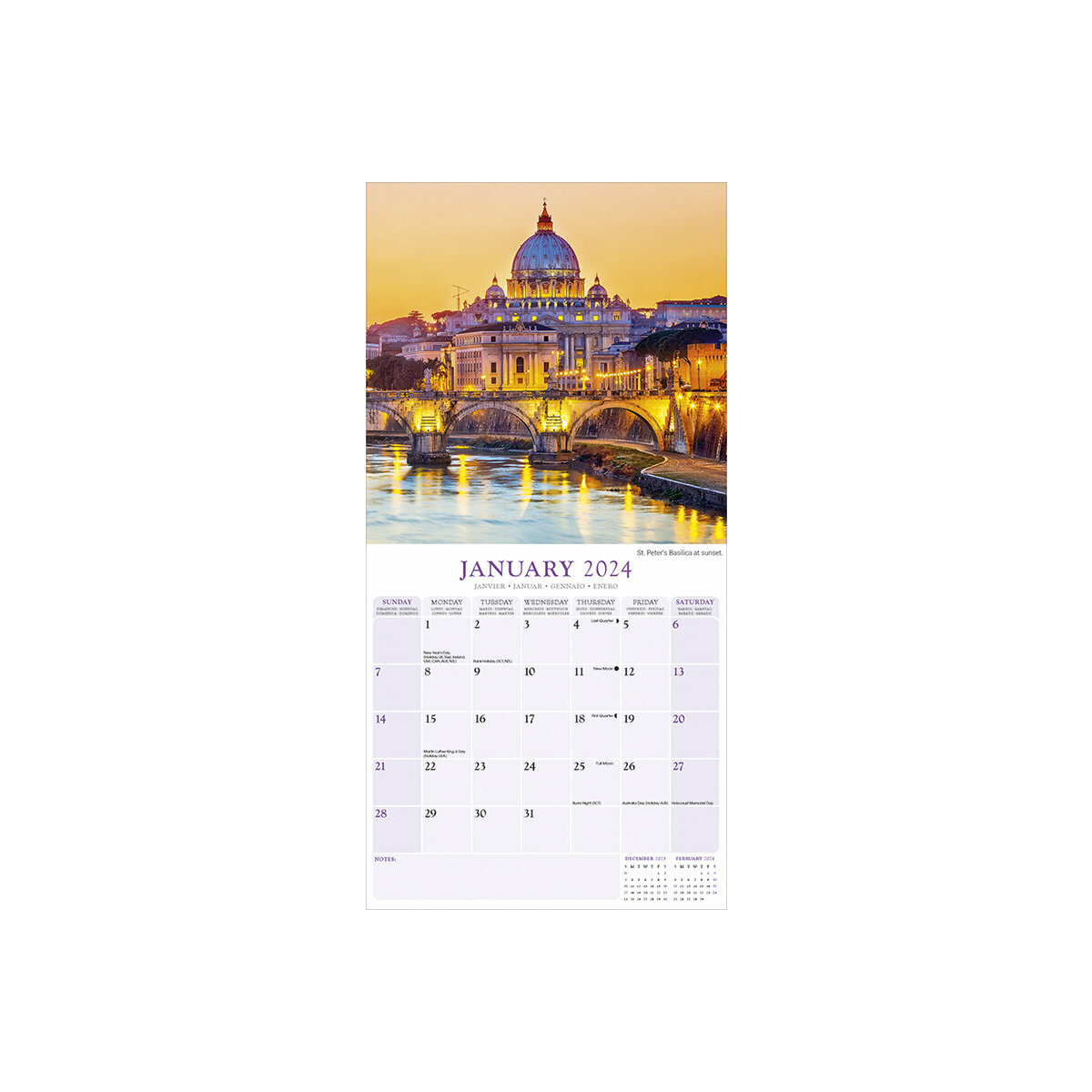 Calendrier 2024 Rome
