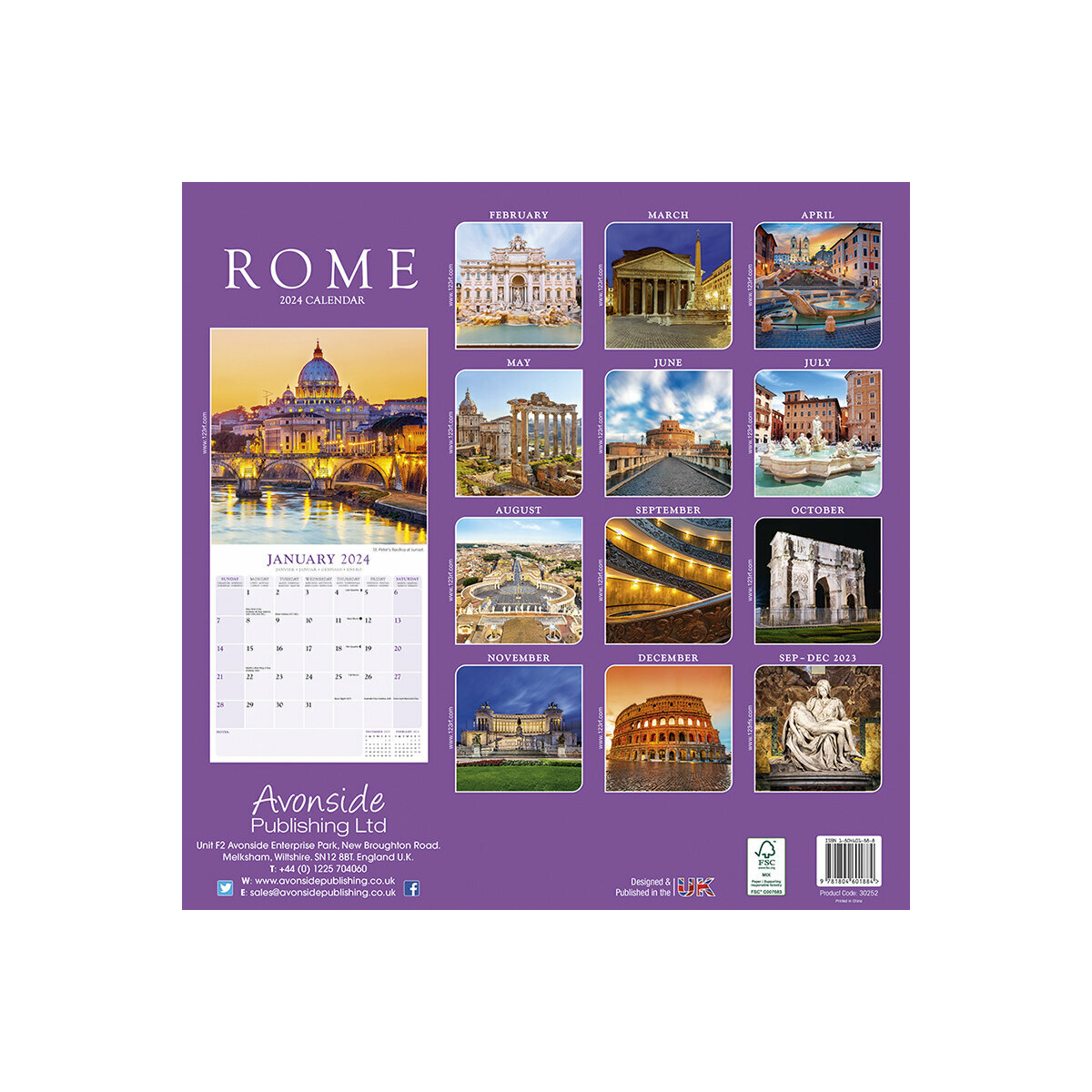 Calendrier 2024 Rome