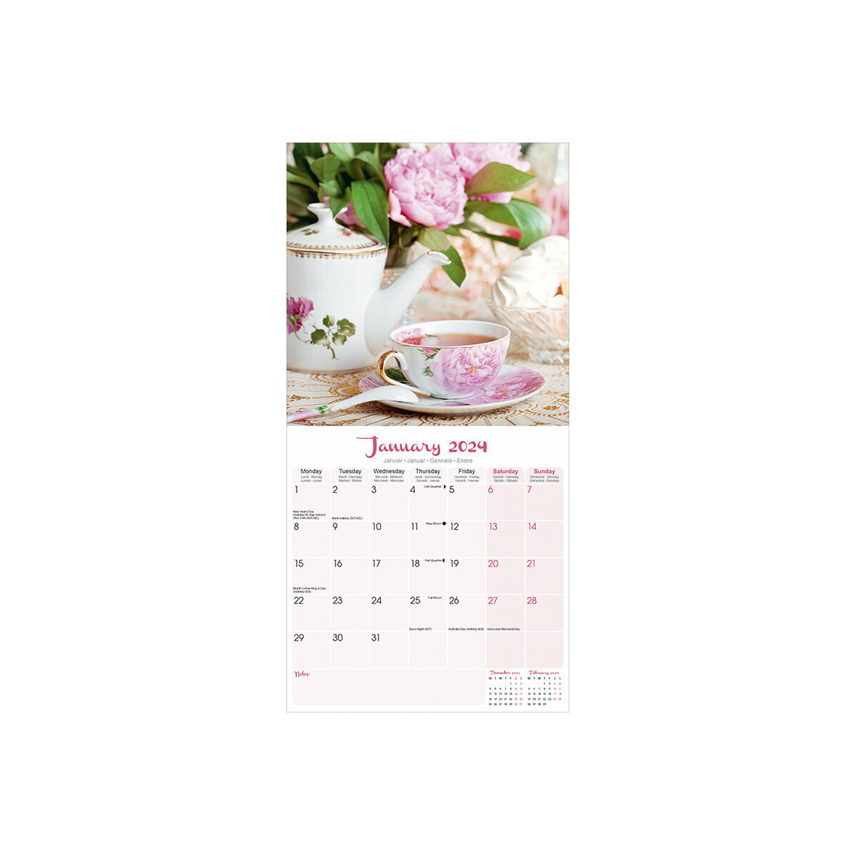 Calendrier 2024 Shabby chic