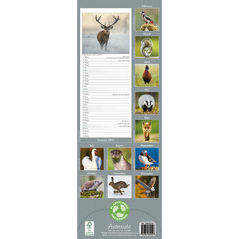 Calendrier 2024 Animaux de la Forêt slim Calendrier 2024 Animaux de la Forêt slim