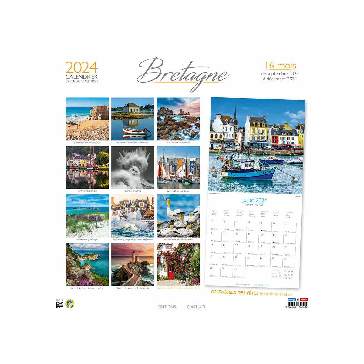 calendrier Bretagne 2024