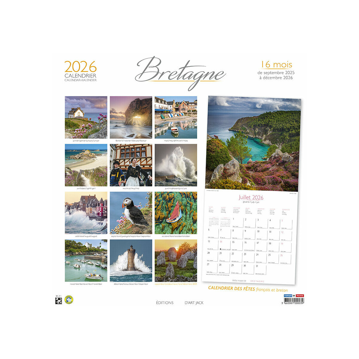 calendrier Bretagne 2025