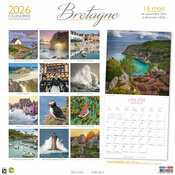 Calendrier Mural 2026 Bretagne Bateaux Ports