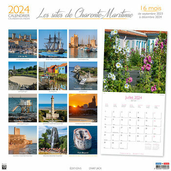 Calendrier 2024 Les plus beaux endroits de Charente maritime