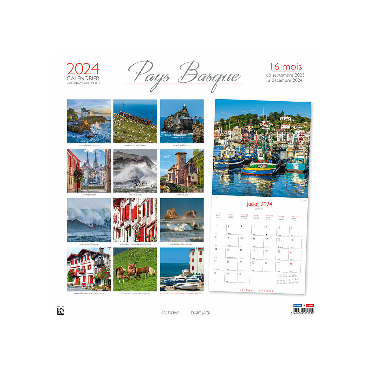 calendrier Pays basque 2024