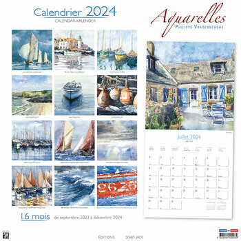 Calendrier 2024 Aquarelle Mer -Phlippe Vanderbergue