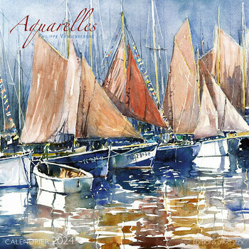 Calendrier 2024 Aquarelle Mer -Phlippe Vanderbergue