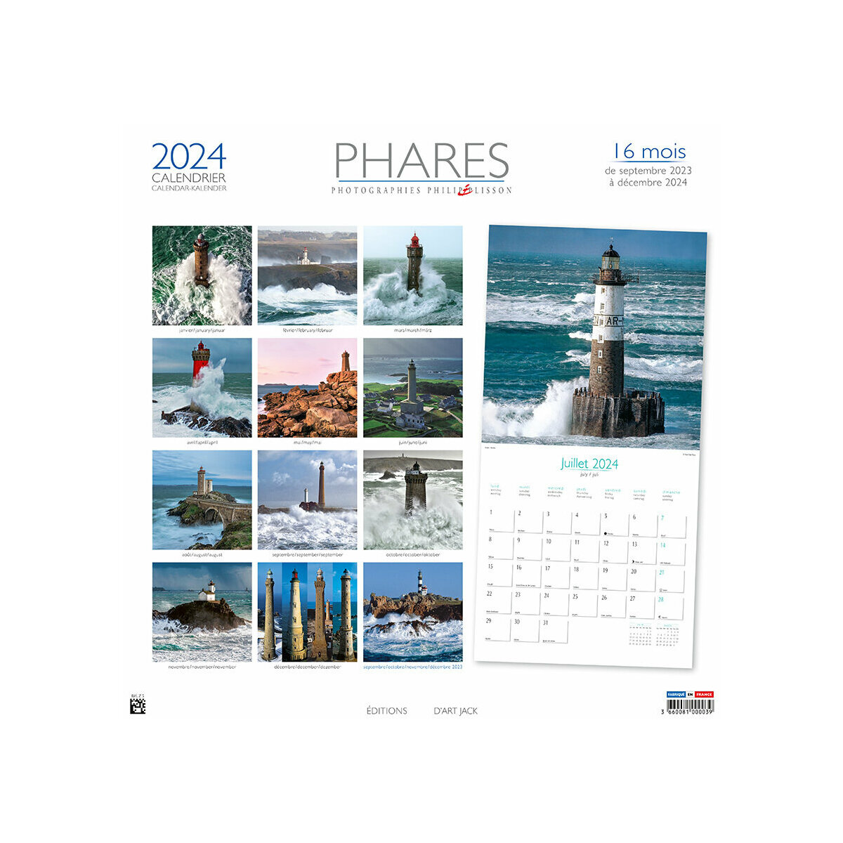calendrier Phare Philipp Plisson 2024
