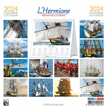 Calendrier chevalet 2024 L'Hermione Calendrier chevalet 2024 L'Hermione