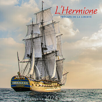 Calendrier chevalet 2024 L'Hermione Calendrier chevalet 2024 L'Hermione