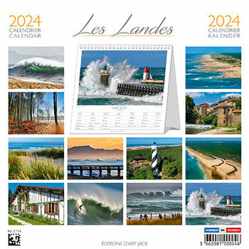 Calendrier chevalet 2024 Les Landes - maison Calendrier chevalet 2024 Les Landes - maison