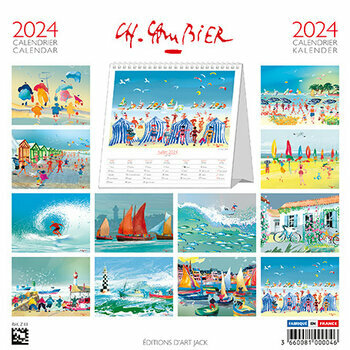 Calendrier chevalet 2024 Aquarelle mer - Cambier