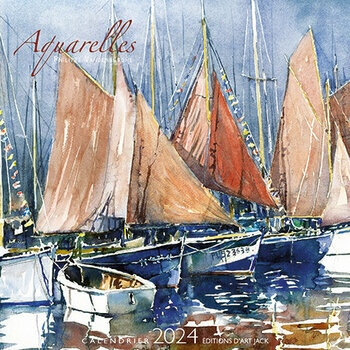 Calendrier chevalet 2024 Aquarelle - Vanderbergue