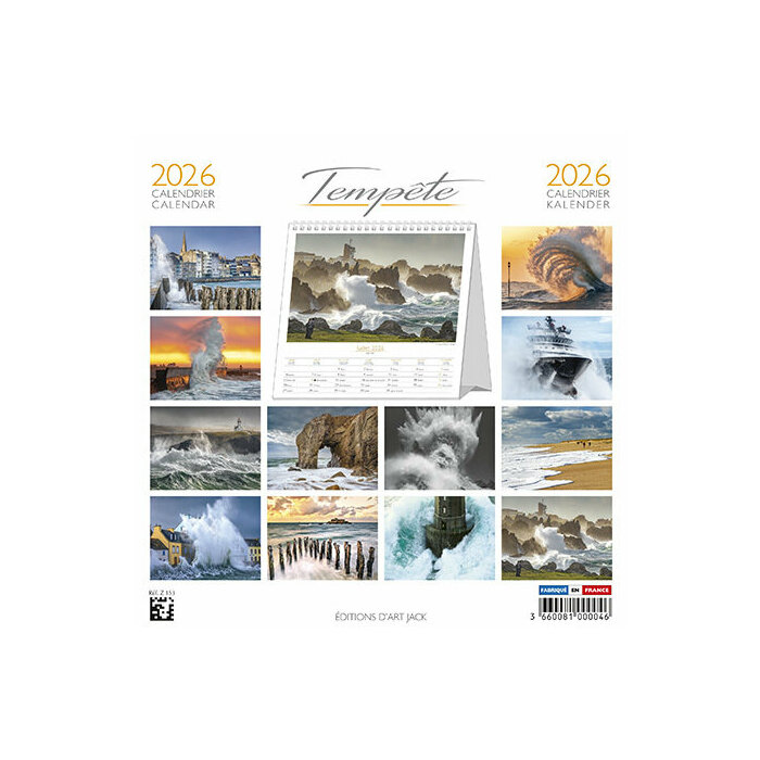 Calendrier Chevalet 2026 Tempte Atlantique Phlippe Plisson