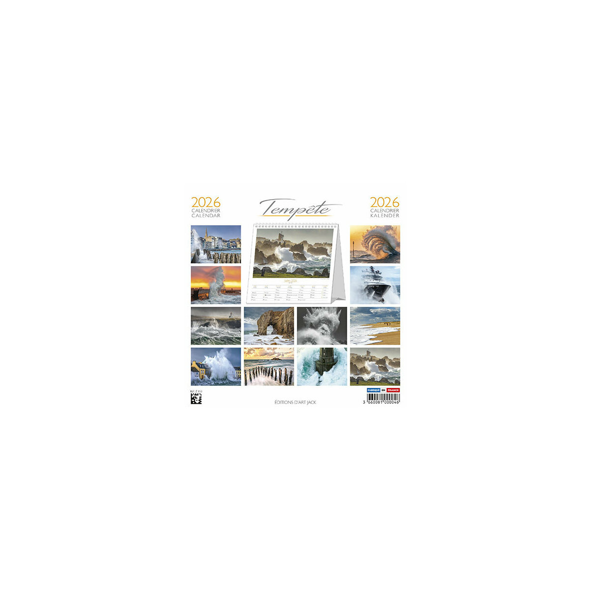 Calendrier chevalet Tempête -Phlipp Plisson 2024