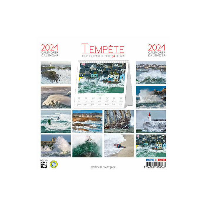 Calendrier Chevalet 2024 Tempte Atlantique Phlippe Plisson