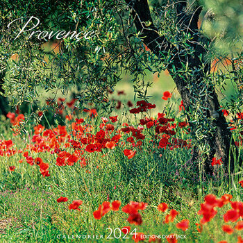 Calendrier chevalet 2024 Provence coquelicot