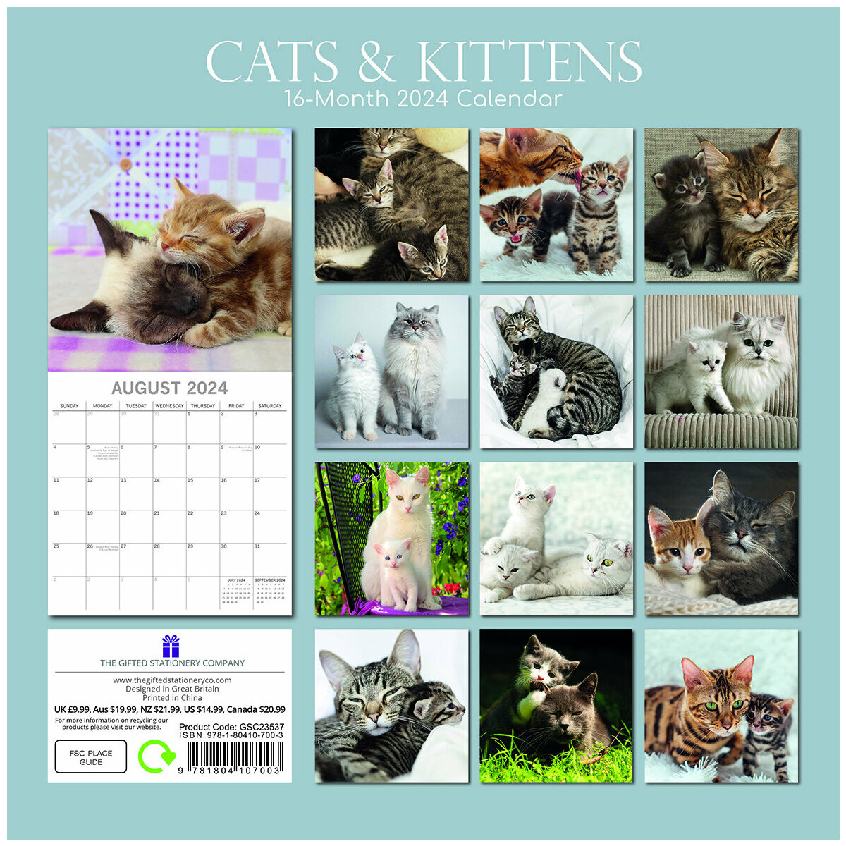 Calendrier 2024 Chat et chaton